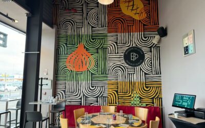 Existe en Ciel passe à table : La communication murale pour La Brasserie de la Paix